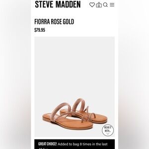 New in box size 9 Steve Madden Fiorra Rose Gold Sandals